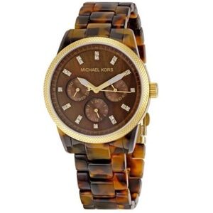 Tortoise Shell Michael Kors Jet Set MK5038 Acrylic 37mm Women’s Watch